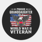 第二次世界大戦誇りを持ったの孫娘2退役軍人 ラウンドシール (正面)