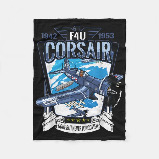 第二次世界大戦軍隊戦闘機アメリカF4u フリースブランケット (正面)