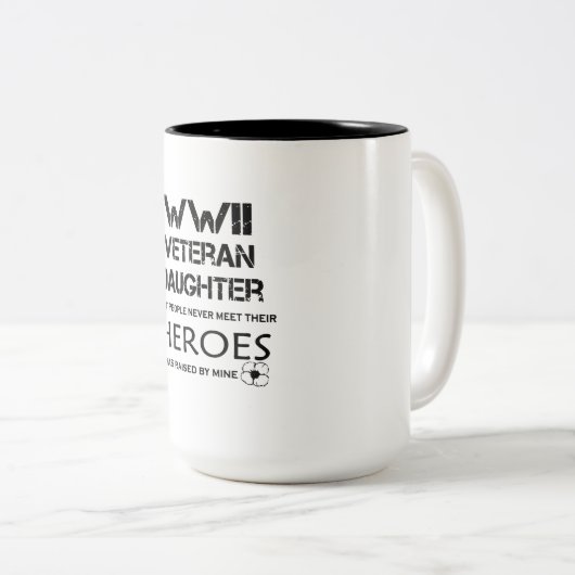 第二次世界大戦退役軍人の娘,ほとんどの人が会わない ツートーンマグカップ (正面右)