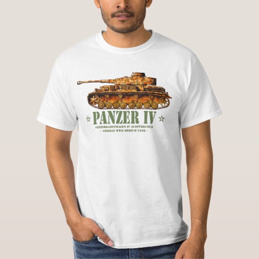 第二次世界大戦 ドイツ中戦車 Panzer IV D Tシャツ (正面)