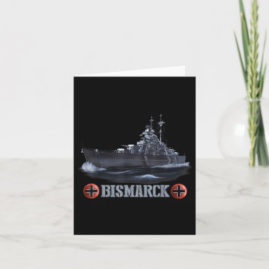 第二次世界大戦 ドイツ戦艦ビスマルク カード (正面)