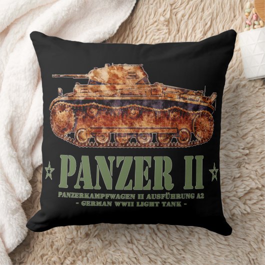 第二次世界大戦 ドイツ軍 軽戦車 Panzer II A2 WWII クッション (ブランケット)
