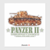 第二次世界大戦 ドイツ軽戦車 Panzer II A2 WWII シール (シート)