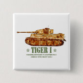 第二次世界大戦 ドイツ重戦車 ティーガーI 戦車 WW2 缶バッジ (正面)