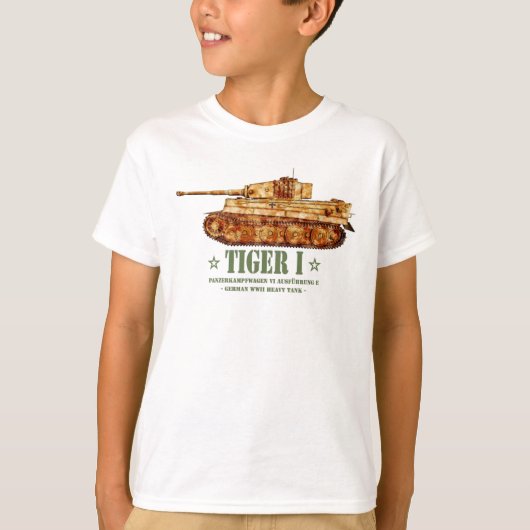 第二次世界大戦 ドイツ重戦車 ティーガーI 戦車 WW2 Tシャツ (正面)