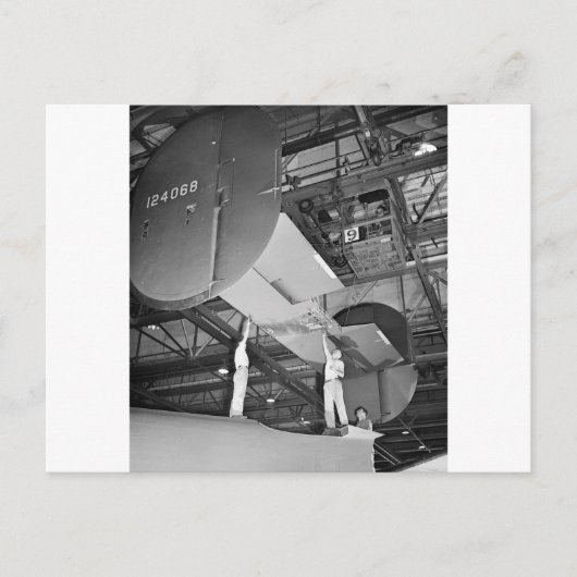 第二次世界大戦 航空機工場、1940年代 ポストカード (正面)