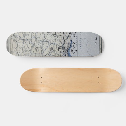 第二次世界大戦D日の地図1944年6月6日 スケートボード (横)