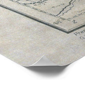 第二次世界大戦D日の地図1944年6月6日 ポスター (角)