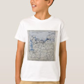 第二次世界大戦D日の地図1944年6月6日 Tシャツ (正面)