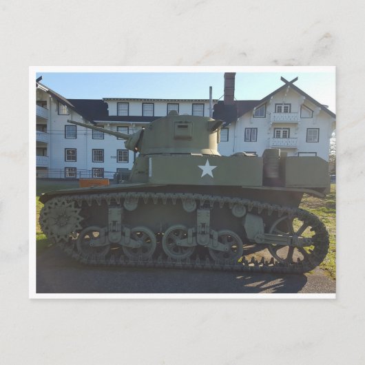 第二次世界大戦M4シャーマン戦車 ポストカード (正面)