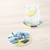 第二次世界大戦P-51のムスタングの戦闘機 コースター (側面)