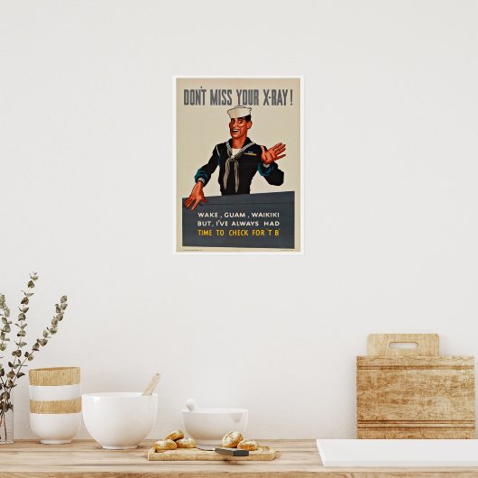 第二次世界大戦X線 – ヴィンテージ愛国主義 ポスター (キッチン)