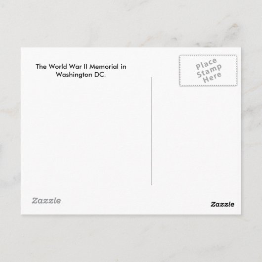 第二次大戦記念はがき ポストカード (裏面)