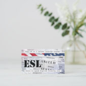 第二言語ビジネスカードとしての英語 名刺 (スタンド正面)