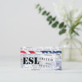 第二言語ビジネスカードとしての英語 名刺 (スタンド正面)