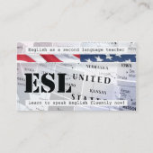 第二言語ビジネスカードとしての英語 名刺 (正面)