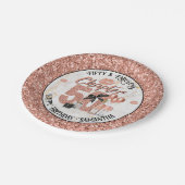 第五十エレガント章バラ金ゴールド第五十誕生日 ペーパープレート (アングル)