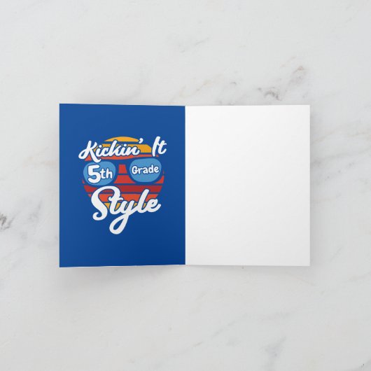 第五級第一日5級新学期 カード (内部)