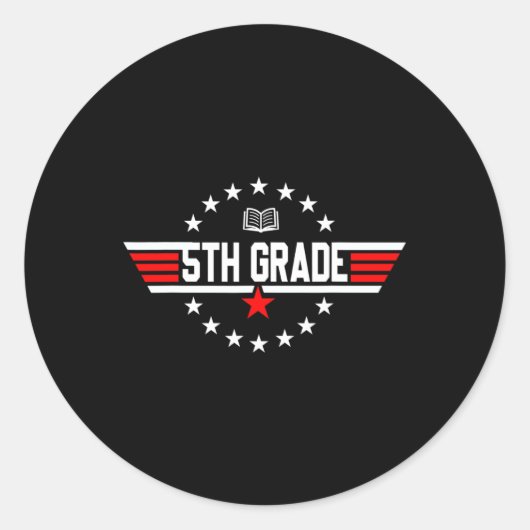 第五級5級新学期第一日少年 ラウンドシール (正面)