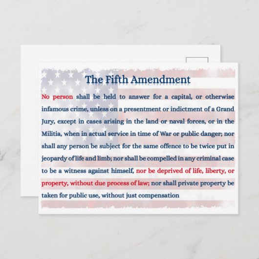 第五補正 ポストカード (正面/裏面)