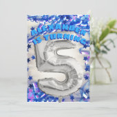 第五誕生日シルバーとブルーエイジ5ボーイズパーティー 招待状 (スタンド正面)