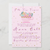 第五誕生日ティーエレガントパーティー&スウィート誕生日 招待状 (正面)