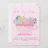 第五誕生日ティーエレガントパーティー&スウィート誕生日 招待状 (裏面)