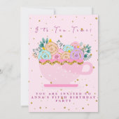 第五誕生日ティーエレガントパーティー&スウィート誕生日 招待状 (裏面)