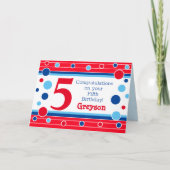 第五誕生日パーソナライズされたカード！ カード (正面)