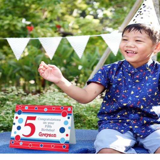 第五誕生日パーソナライズされたカード！ カード