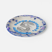 第五誕生日ボーイズ5歳パーティー ペーパープレート (アングル)