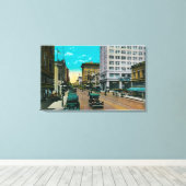 第五通りルッキング北，サンディエゴ キャンバスプリント (インサイチュ (ウッドフロア))