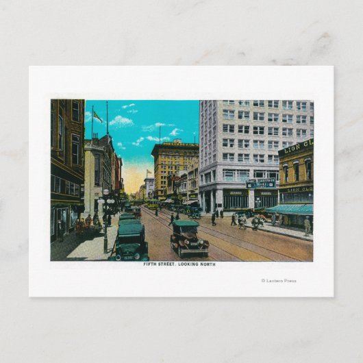 第五通りルッキング北，サンディエゴ ポストカード (正面)