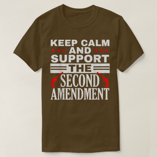 第保補正の銃リグを落ち着けてサポート Tシャツ (デザイン正面)