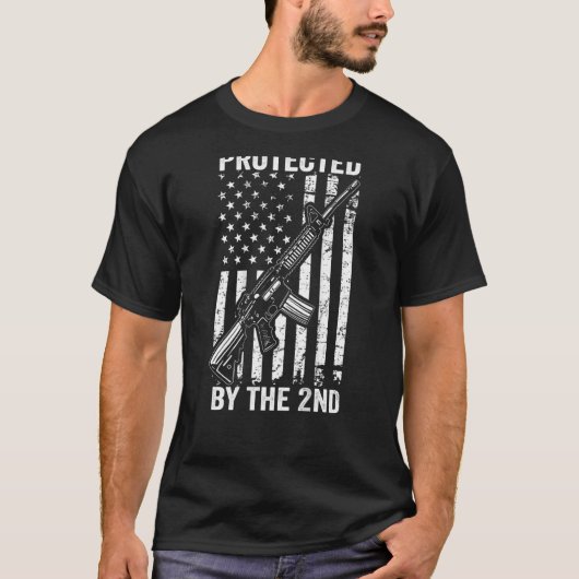 第保護2回補正プロガンAR15 USA Fl Tシャツ (正面)
