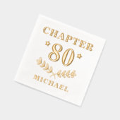 第八十章八十八パーソナライズされた十誕生日 箔ナプキン (左)