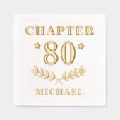 第八十章八十八パーソナライズされた十誕生日 箔ナプキン (正面)