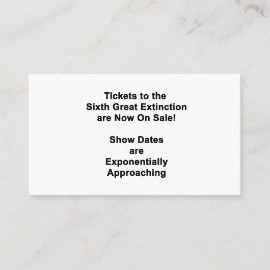 第六の大量絶滅 封入カード エンクロージャーカード (正面)