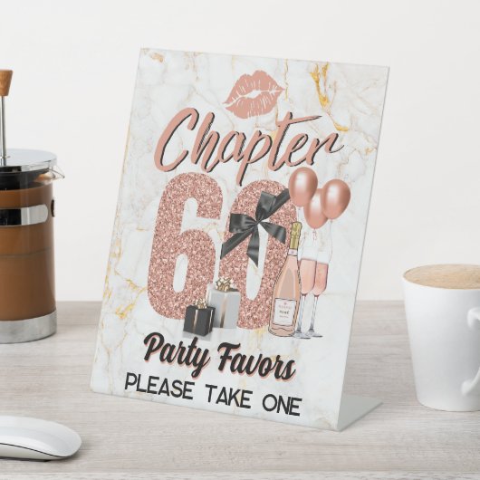 第六十バラ金ゴールド第六十誕生日 エレガント 台座サイン (インサイチュ)