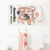 第六十バラ金ゴールド第六十誕生日 エレガント 横断幕 (インサイチュ)