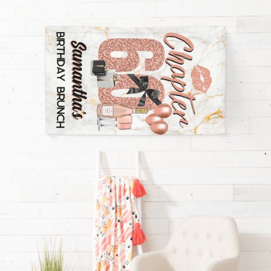 第六十バラ金ゴールド第六十誕生日 エレガント 横断幕 (インサイチュ)