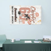 第六十バラ金ゴールド第六十誕生日 エレガント 横断幕 (トレードショー)