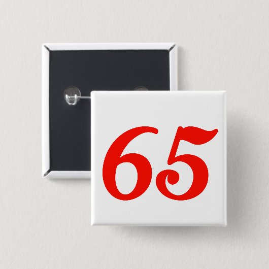 第六十五第65誕生日プレゼント 缶バッジ (正面&裏面)