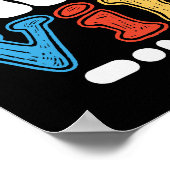 第六等振動おもしろい新学期第六等等級 ポスター (角)