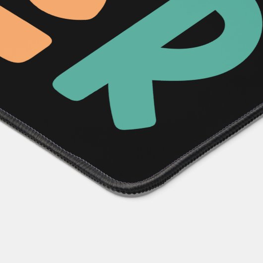 第六級先生カラフルタイポグラフィ デスクマット (コーナー)