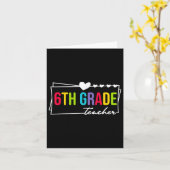 第六級先生ハート新学期第六級 カード (黄色い花)