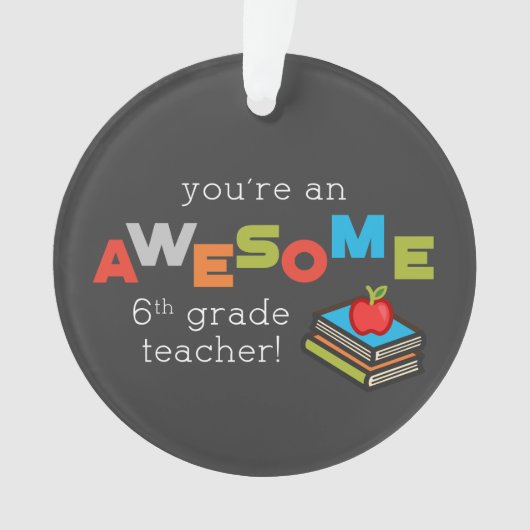 第六級先生感謝素晴らし日 オーナメント (正面)