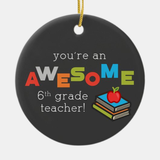 第六級先生感謝素晴らし日 セラミックオーナメント (正面)