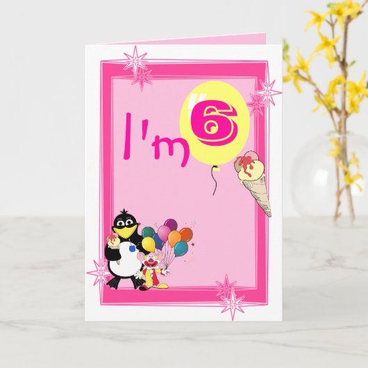 第六誕生日 カード (黄色い花)