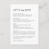 第十九安全措置 |クリーンシンプル結婚 エンクロージャーカード (正面)